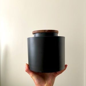 Crate & Barrel Clark Black Canister (Medium)